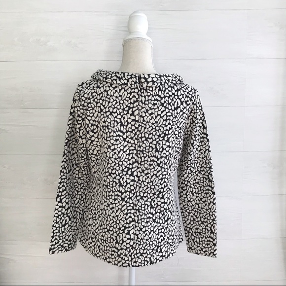 {Talbots} Folded collar wide neck top, MP - Picture 4 of 6